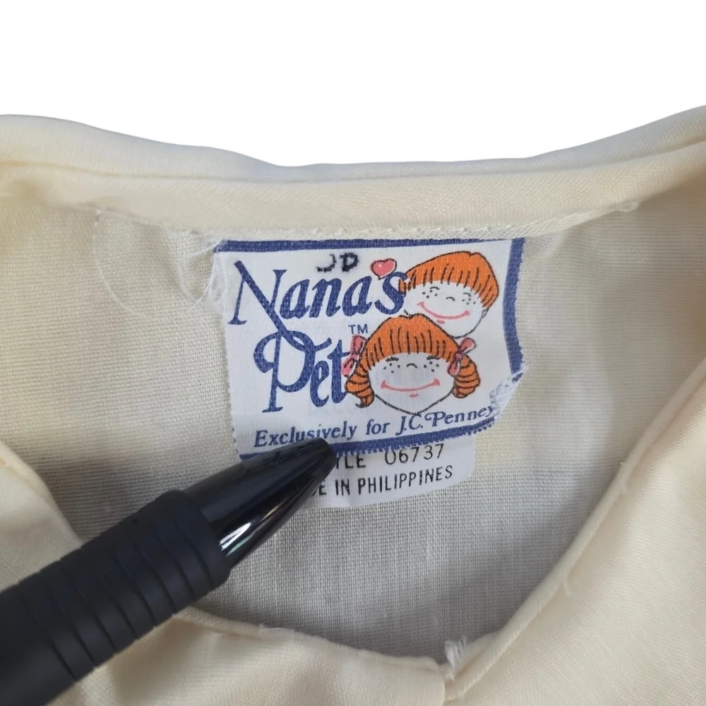 Vintage Nana’s Pet Baby Outfit 0–3 Months – JCPenney Exclusive – Cream Suspender